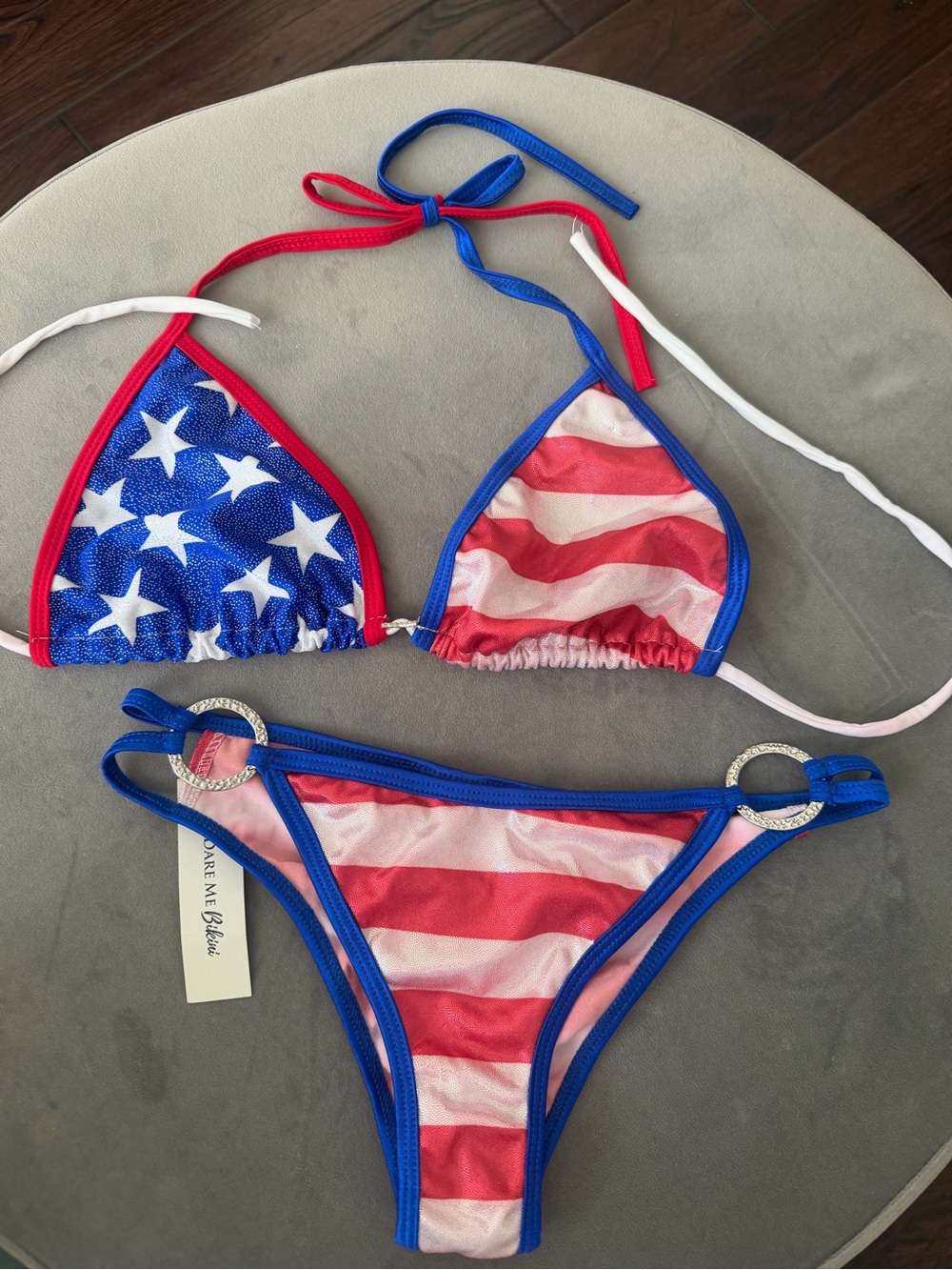 NWT American Flag Bikini size small